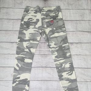 Dickies Gray Camouflage Women's Straight Leg Pants